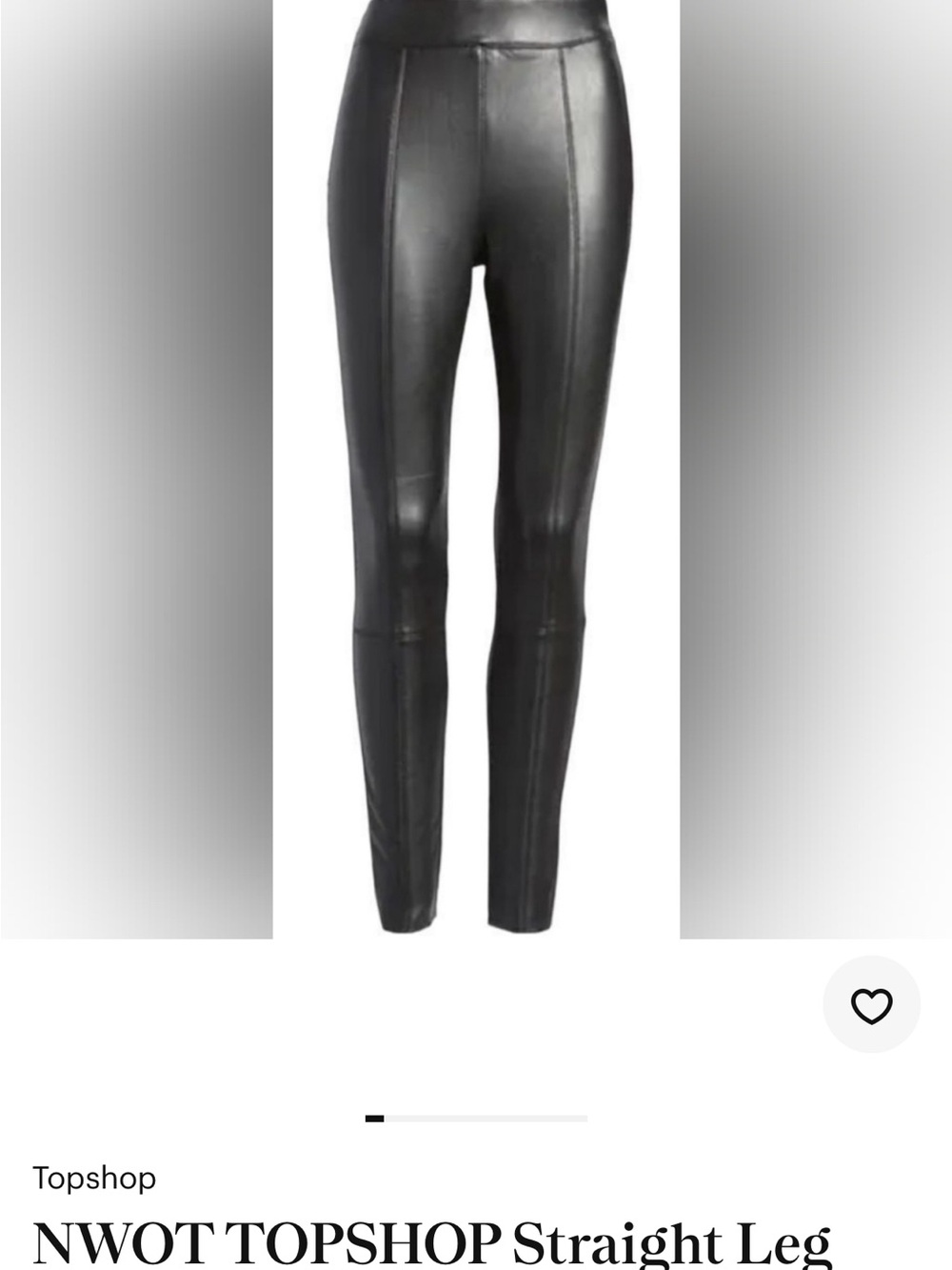 Topshop Faux Leather Skinny Pants
